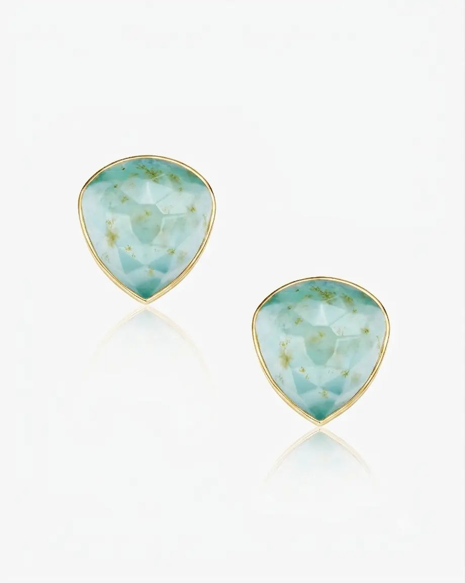 Jade Earrings Jewellery Sky Blue Frost Nephrite