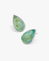 Blue Nephrite Facets Lumen Earrings in silver   
