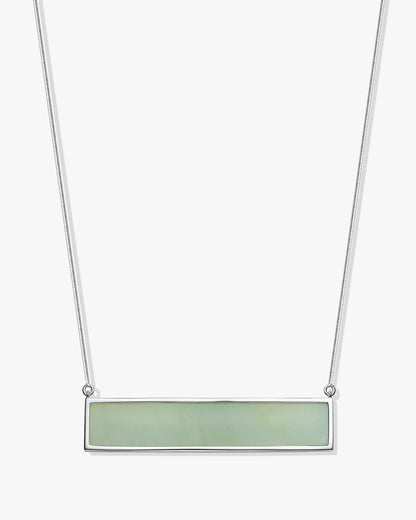 Jade Plateau Necklace Silver Sky Blue Frost Jade