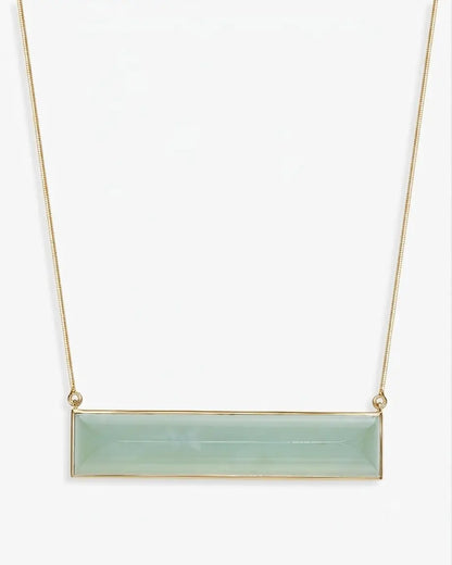 Jade Plateau Necklace Silver Sky Blue Frost Jade Hetian Nephrite