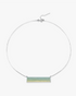Blue Jade Plateau Necklace Silver Rectangle 