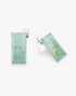 Jade Ridge Earrings Silver Sky Blue Frost Jade