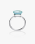 Silver Nephrite Jade Ring The Facets Classic Blue 