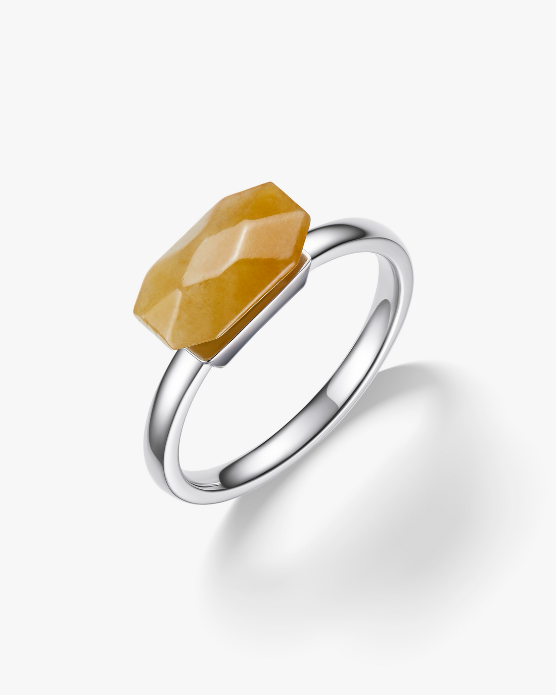 Yellow Tan Hetian Nerphrite Jade Ring The Facets Classic