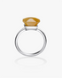 Yellow Tan Hetian Nephrite Jade Ring The Facets Classic Silver