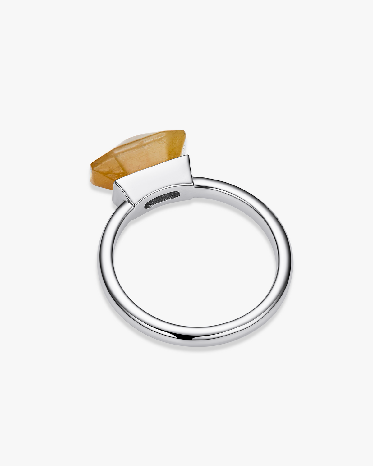 Yellow Tan Hetian Nephrite Jade Ring The Facets Classic Silver 